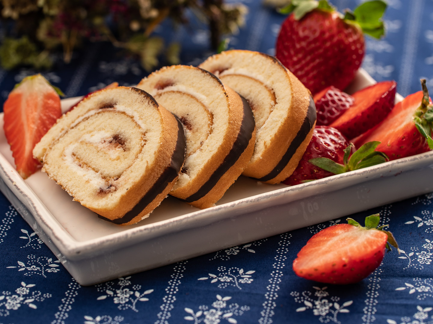 Roulade à la fraise