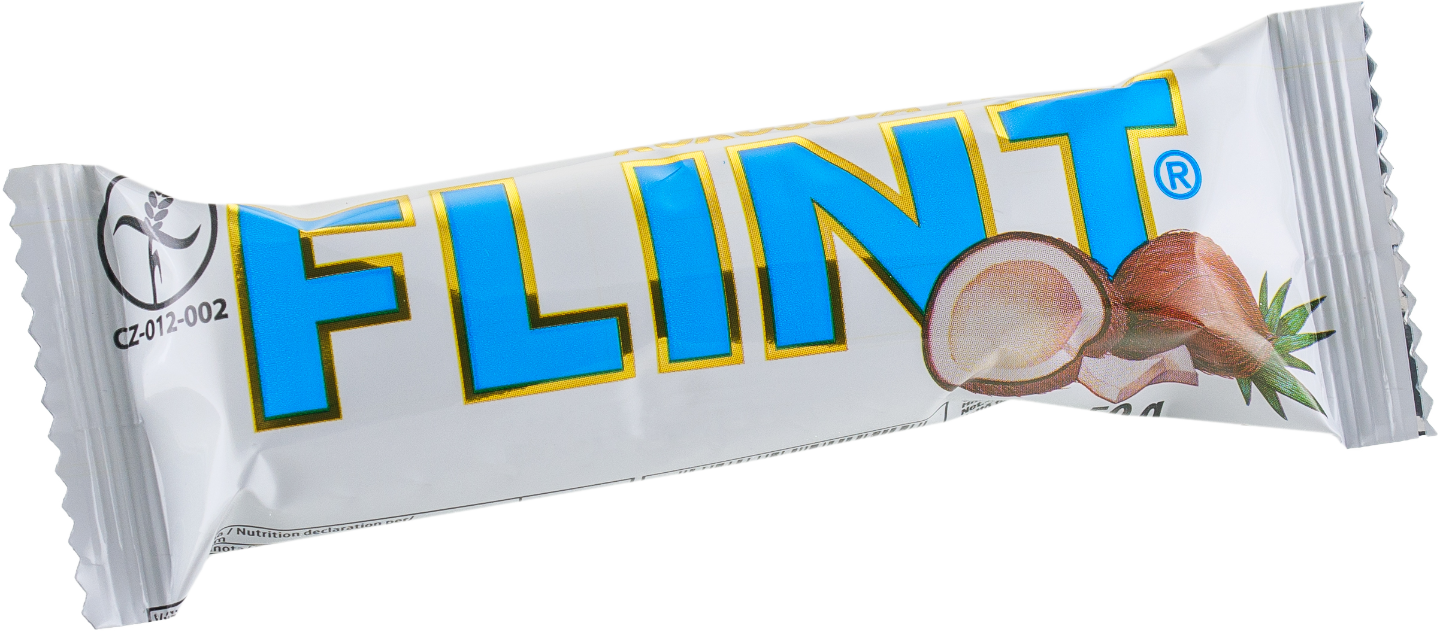 Flint barre à la noix de coco glaçage blanc